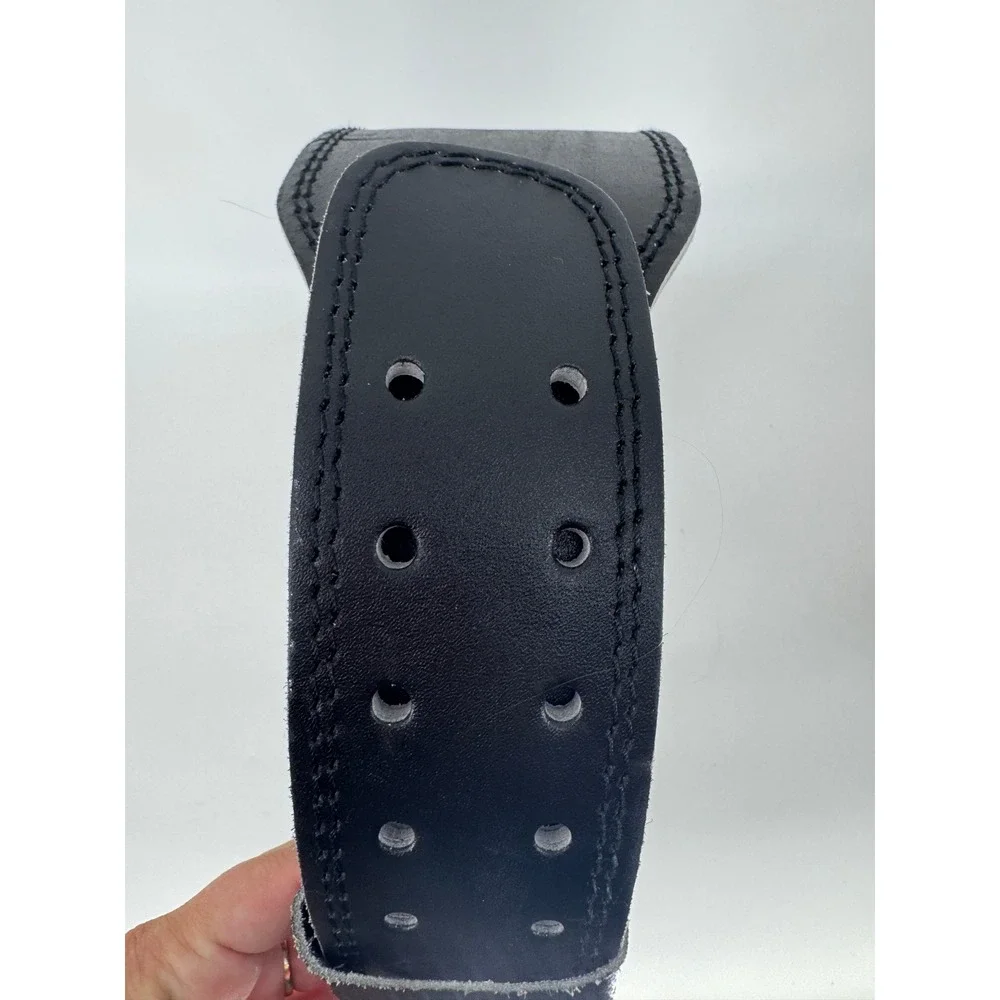 Gold's Gym Weightlifting Belt Men L/XL Black Leather Foam Padded Gorpcore Gym